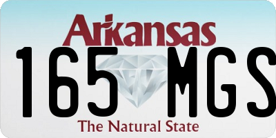 AR license plate 165MGS