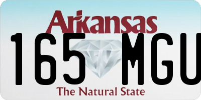 AR license plate 165MGU