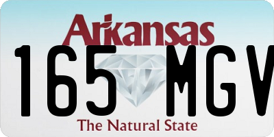 AR license plate 165MGV