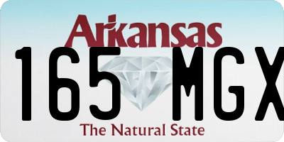 AR license plate 165MGX