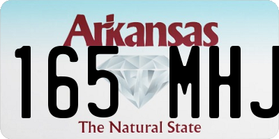 AR license plate 165MHJ