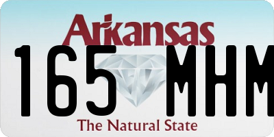 AR license plate 165MHM