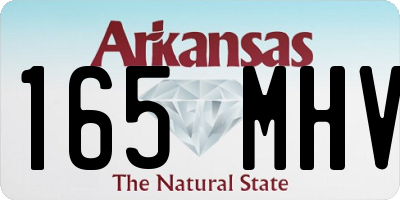 AR license plate 165MHV