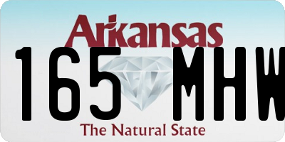 AR license plate 165MHW