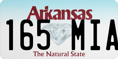 AR license plate 165MIA