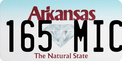 AR license plate 165MIC