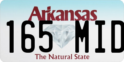 AR license plate 165MID