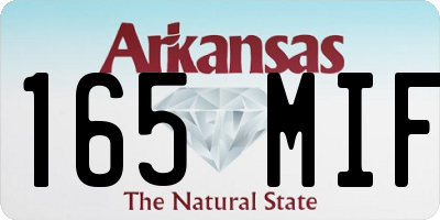 AR license plate 165MIF