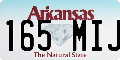 AR license plate 165MIJ