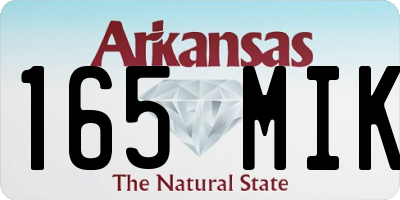 AR license plate 165MIK