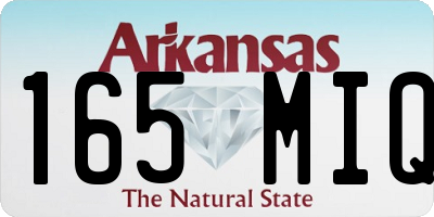 AR license plate 165MIQ