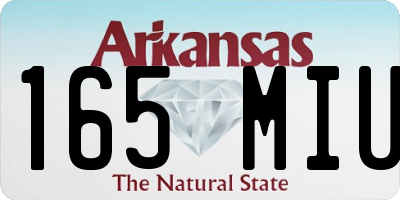 AR license plate 165MIU