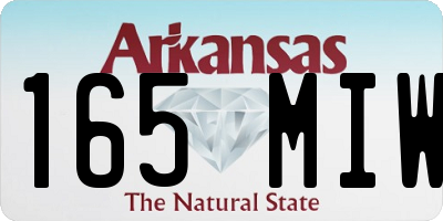 AR license plate 165MIW
