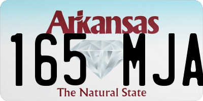 AR license plate 165MJA