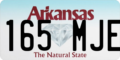 AR license plate 165MJE