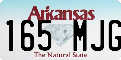 AR license plate 165MJG