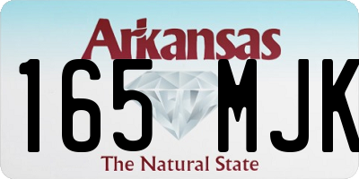 AR license plate 165MJK