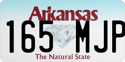 AR license plate 165MJP