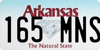 AR license plate 165MNS