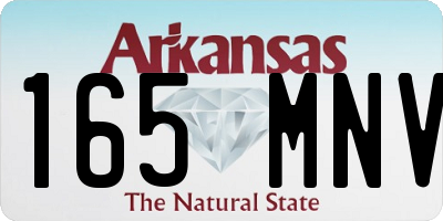 AR license plate 165MNV