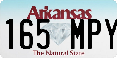 AR license plate 165MPY