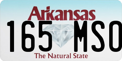 AR license plate 165MSO