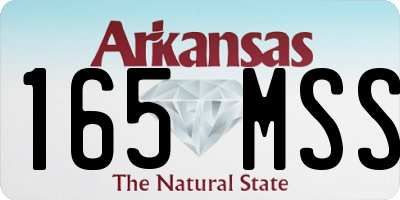AR license plate 165MSS