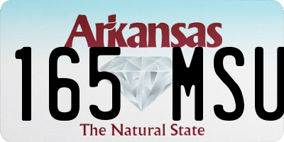 AR license plate 165MSU