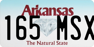 AR license plate 165MSX