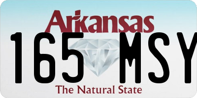 AR license plate 165MSY