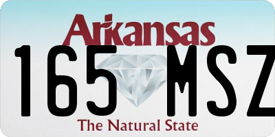 AR license plate 165MSZ