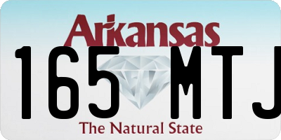 AR license plate 165MTJ