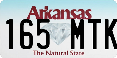 AR license plate 165MTK