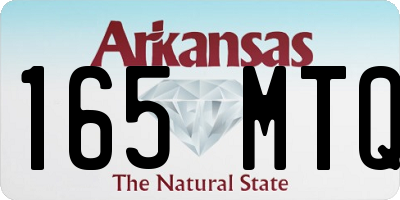 AR license plate 165MTQ