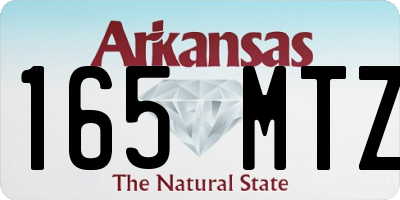 AR license plate 165MTZ