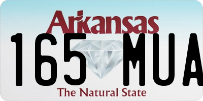 AR license plate 165MUA