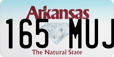AR license plate 165MUJ