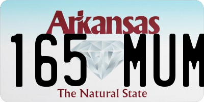 AR license plate 165MUM