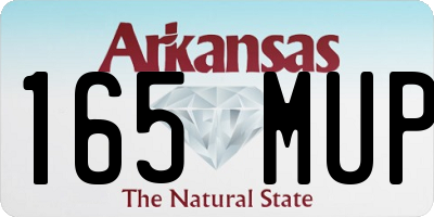 AR license plate 165MUP