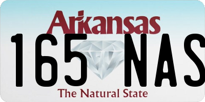 AR license plate 165NAS