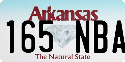 AR license plate 165NBA