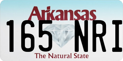 AR license plate 165NRI