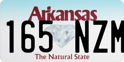 AR license plate 165NZM