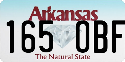 AR license plate 165OBF