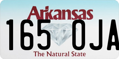 AR license plate 165OJA