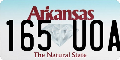 AR license plate 165UOA