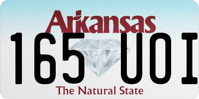 AR license plate 165UOI