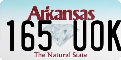 AR license plate 165UOK