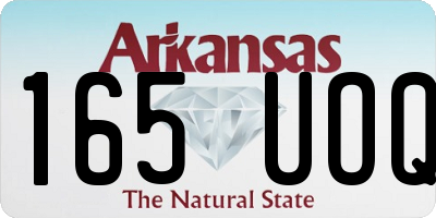 AR license plate 165UOQ