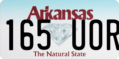 AR license plate 165UOR